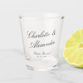 Verre A Shot Calligraphie classique Vieux Mariage d'argent (Devant)