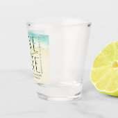 Verre A Shot Calligraphie De Plage Tropicale Mariage Enregistre (Droite)