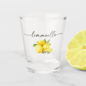 Verre A Shot Calligraphie Encre Limoncello Aquarelle Lemons (Devant)