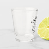 Verre A Shot Calligraphie manuscrite de mariée et de chambre ma (Gauche)