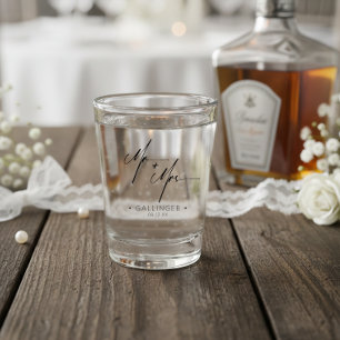 Verre A Shot Calligraphie moderne M. et Mme Black ID1025