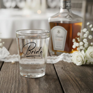 Verre A Shot Calligraphie Moderne Mariée ID1025