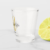 Verre A Shot Calligraphie Or Monogrammé Heureusement Jamais Apr (Droite)