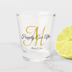 Verre A Shot Calligraphie Or Monogrammé Heureusement Jamais Apr
