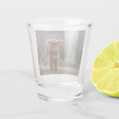 Verre A Shot Campagne d'herbe d'automne de la vache de haute-te (Dos)