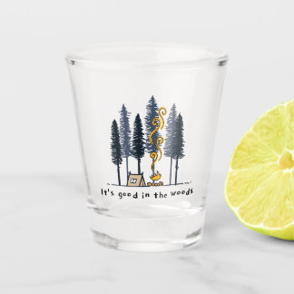 Verre A Shot Camping Cartoon