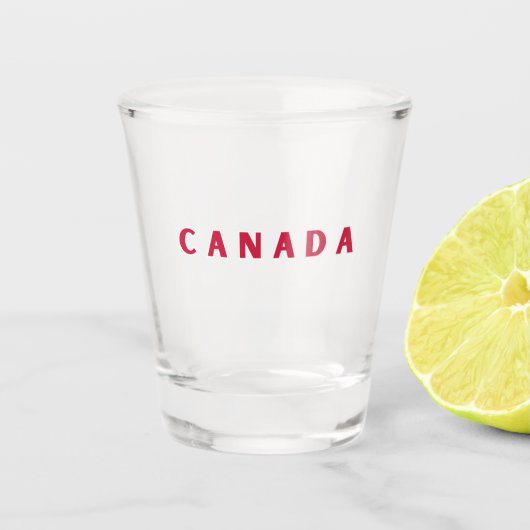 Verre A Shot Canada moderne pays canadien Drapeau Souvenir (Devant)