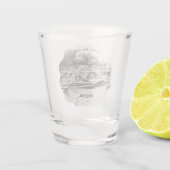 Verre A Shot Canal vintage du lac Havasu (Dos)