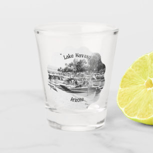 Verre A Shot Canal vintage du lac Havasu