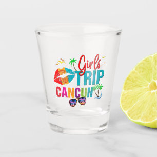 Verre A Shot Cancun Mexique Girls Trip Colorful Vacances
