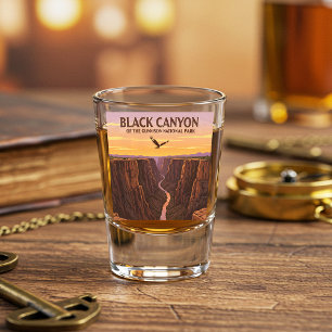 Verre A Shot Canyon noir vintage du parc national Gunnison