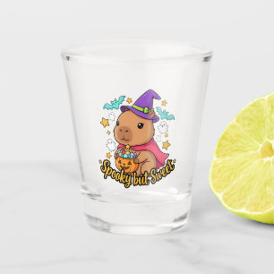 Verre A Shot Capybara Sorcière d'Halloween Effrayant mais Migno