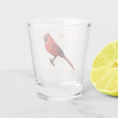 Verre A Shot Cardinal du Nord dessin animé d'oiseau (Dos)