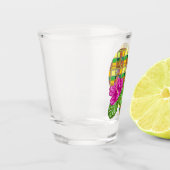 Verre A Shot Caribbean Colorful Fabric Madras Tartan (Gauche)