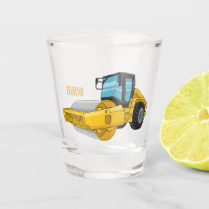 Verre A Shot Caricature à rouleaux de route