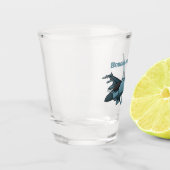 Verre A Shot Caricature d'avion de chasse militaire (Gauche)
