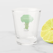 Verre A Shot Caricature de brocoli dansant Cute kawaii (Dos)