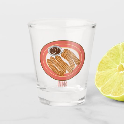 Verre A Shot Caricature de Churro (Devant)