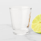 Verre A Shot Caricature de dromadaire joyeux et souriant (Gauche)