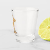 Verre A Shot Caricature de dromadaire joyeux et souriant (Droite)