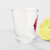 Verre A Shot Caricature de fruits à la grenade joyeux (Gauche)