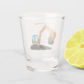 Verre A Shot Caricature de la pelle orange (Dos)