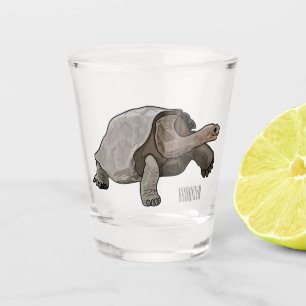 Verre A Shot Caricature de la tortue des Galapagos