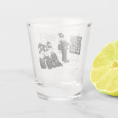 Verre A Shot Caricature de l'école de police (Dos)
