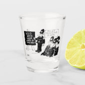 Verre A Shot Caricature de l'école de police (Devant)