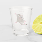 Verre A Shot Caricature de planeur de sucre joyeux (Dos)
