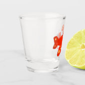 Verre A Shot Caricature de vol d'avion rouge mignon (Gauche)