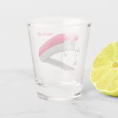 Verre A Shot Caricature en agrafeuse rouge pâle (Dos)