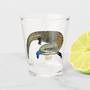 Verre A Shot Caricature en bleu