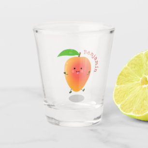 Verre A Shot Caricature jaune mangue mignonne