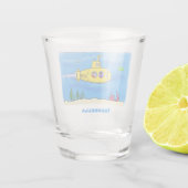 Verre A Shot Caricature sous-marine joyeuse (Dos)