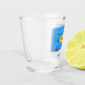 Verre A Shot Caricature sous-marine joyeuse (Gauche)
