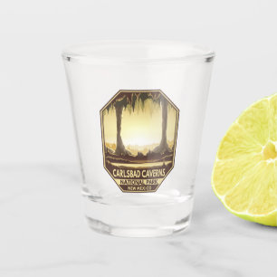 Verre A Shot Carlsbad Caverns National Park Retro Emblem
