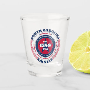 Verre A Shot Carolina du Sud 8ème étoile Patriotique Tir