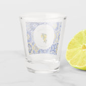 Verre A Shot Carrelage Bleu Méditerranéen & Citrus Bachelorette (Dos)