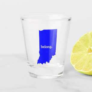 Verre A Shot Carte de l'état de l'Indiana Belong