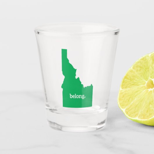 Verre A Shot Carte d'État de l'Idaho Belong (Devant)