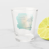 Verre A Shot Carte d'identité Turquoise Tropical Isle Bridesmai (Dos)