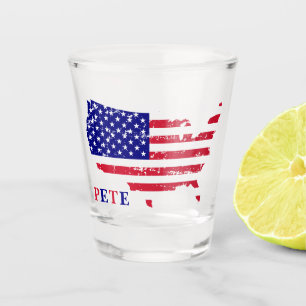 Verre A Shot Carte du design du drapeau américain patriotique a