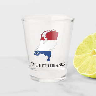 Verre A Shot Carte du drapeau Pays-Bas