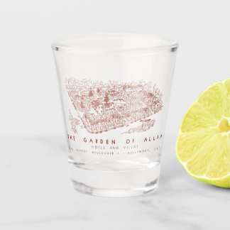 Verre A Shot Carte du Garden of Allah Hotel, Hollywood