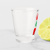 Verre A Shot Carte du Liban avec drapeau (Gauche)