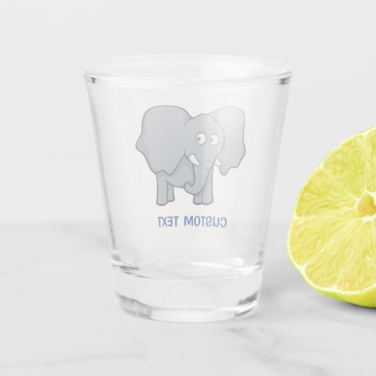 Verre A Shot Cartographie d'éléphant gris (Dos)