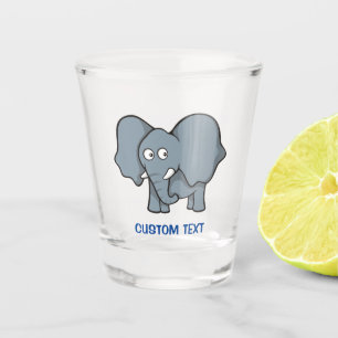Verre A Shot Cartographie d'éléphant gris