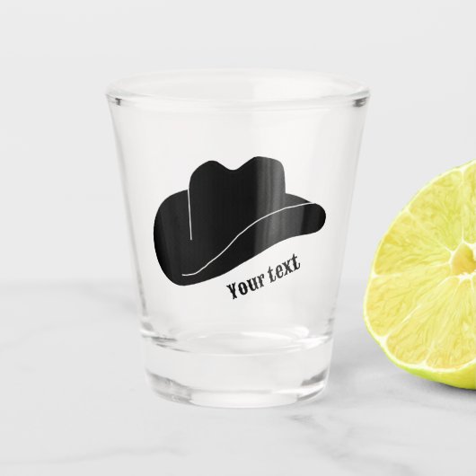 Verre A Shot Casquette de rodéo Black Cowboy (Devant)