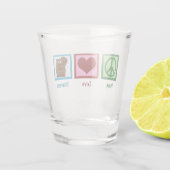 Verre A Shot Castors Peace Love (Dos)